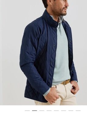 Peter Millar Suffolk Navy Quilted Lightweight SPRING Jacket - Large/Tall